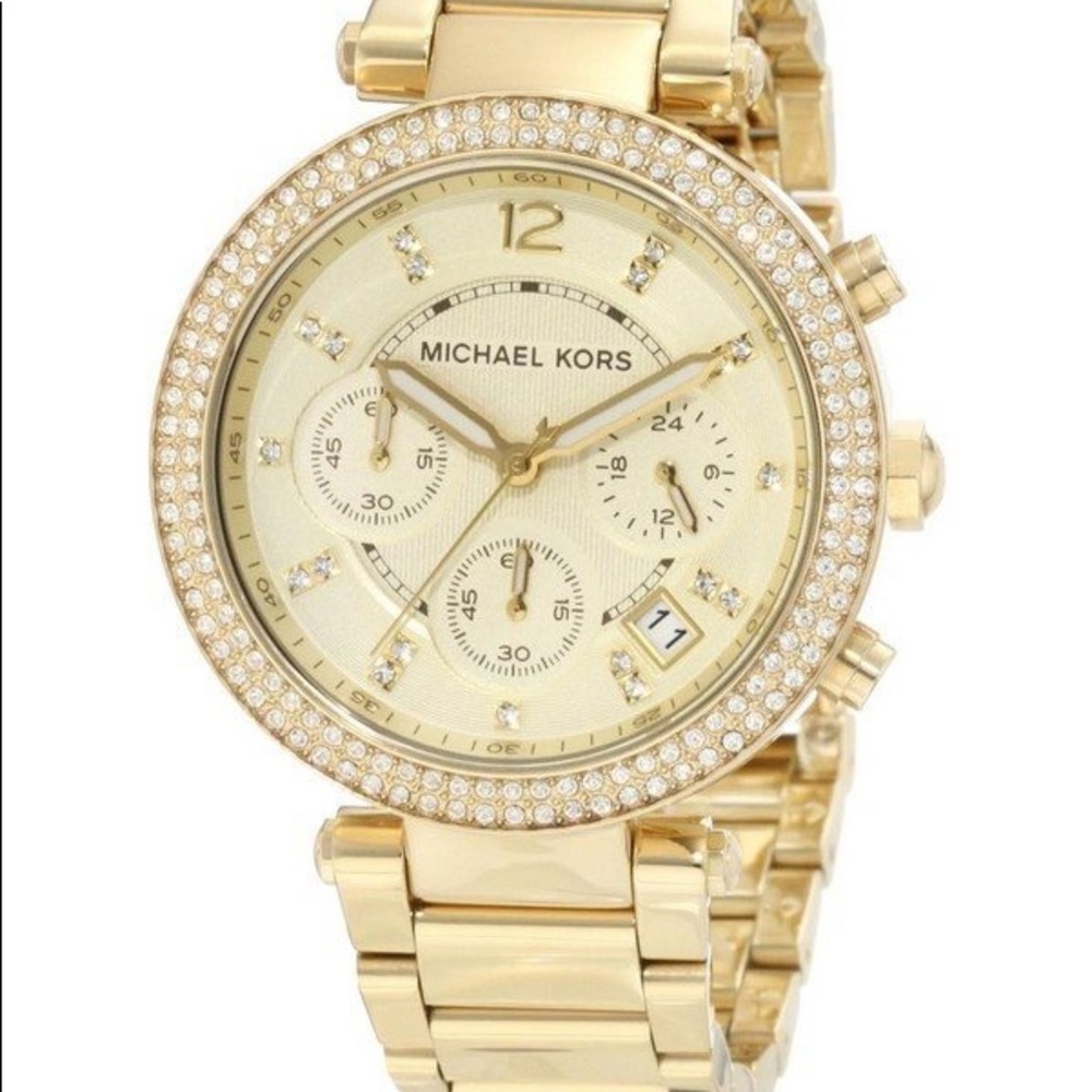Michael Kors Parker Gold-Tone Watch Gold [EUC] - Picture 2 of 3